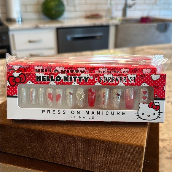Hello Kitty Other - 3 Boxes of Forever 21 Hello Kitty Red and Silver Press On Nails